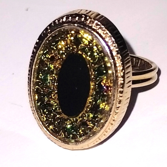 RARE Vtg Sarah Coventry SC Fantasy Star Sparkly Adjustable Ring - Picture 1 of 4